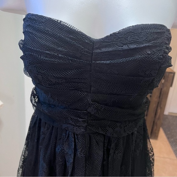 Forever 21 Fit & Flare Black Lace Strapless Dress Medium - Picture 3 of 12